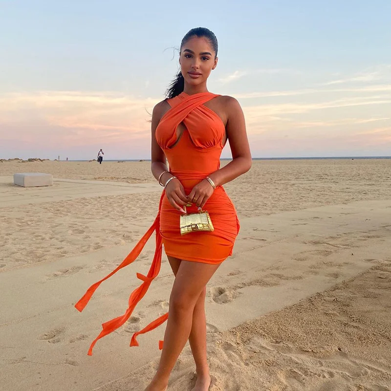 Summer Sexy White Dresses for Women Bandage Ruched Orange Mini Dress Ladie Sleeveless Bodycon Dress Club Rave Outfit Beach Dress
Summer Sexy White Dresses for Women Bandage Ruched Orange Mini Dress Ladie Sleeveless Bodycon Dress Club Rave Outfit Beach Dress