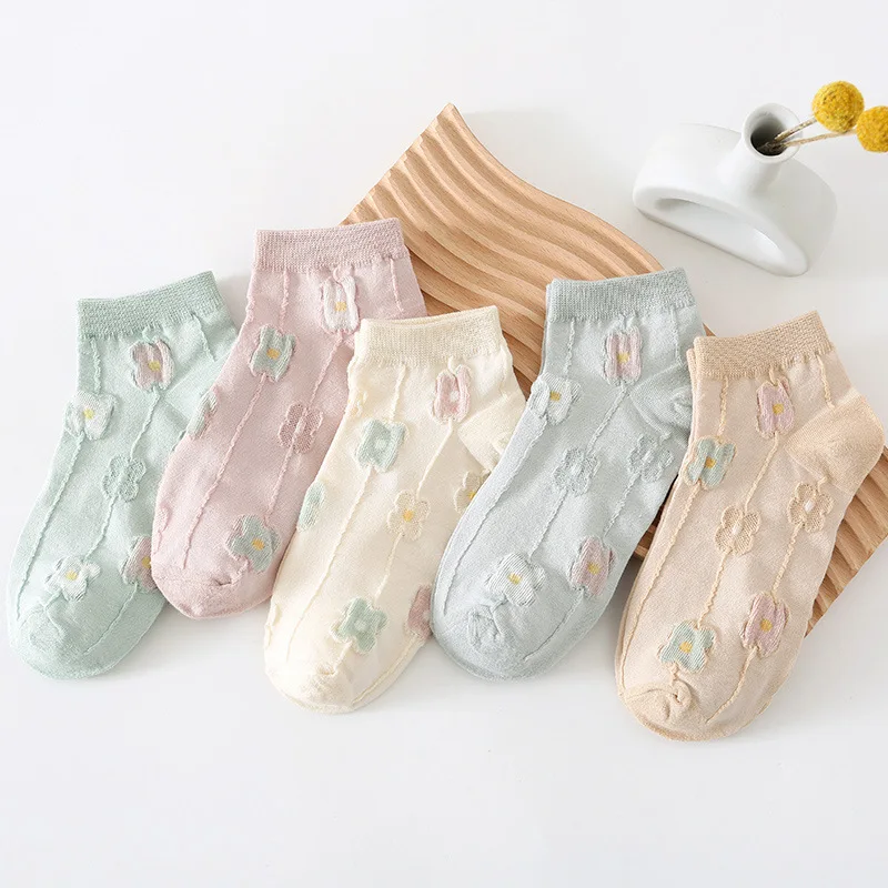 New female stereo florets spring and summer ship socks macaron color is short socks pure cotton socks
New female stereo florets spring and summer ship socks macaron color is short socks pure cotton socks