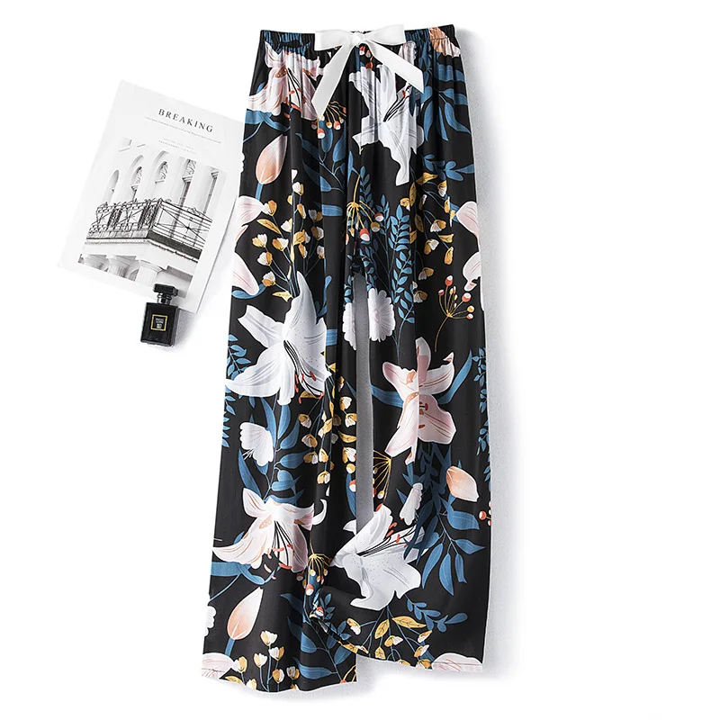 Elegant Women Loose Pajama Pants 2022 Summer Lounge Trousers Floral Print Casual Ladies Drawstring High Waist Pants Home Pants
Elegant Women Loose Pajama Pants 2022 Summer Lounge Trousers Floral Print Casual Ladies Drawstring High Waist Pants Home Pants