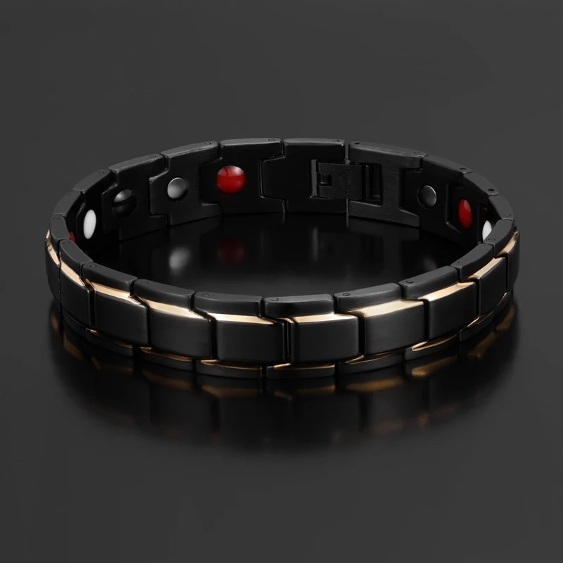Black & Gold Color Plated Surgical Grade Jewelry Magnetic Steel Bio Energy Bracelet for Men Blood Pressure Accessory Bracelets
Black & Gold Color Plated Surgical Grade Jewelry Magnetic Steel Bio Energy Bracelet for Men Blood Pressure Accessory Bracelets