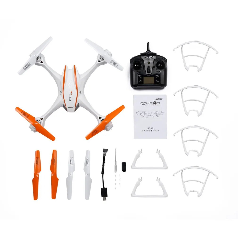 

Black 6-Axis Gyro 2.4Ghz Falcon RC Quadcopter with HD Camera for UDIU842