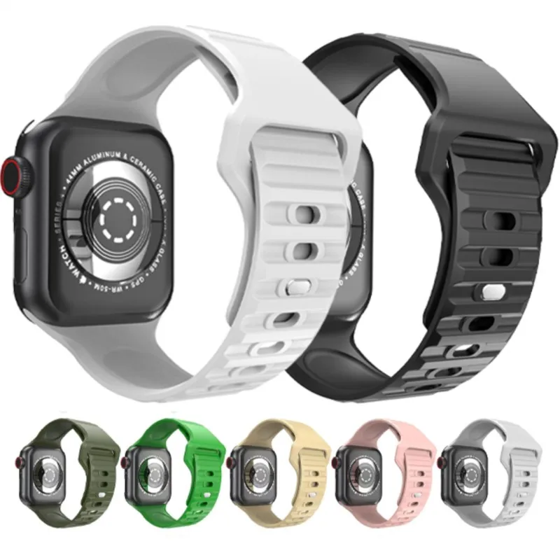 Silicone Strap for Apple Watch Ultra 49mm band 44mm 40mm 38/42mm waterproof Sport Bracelet iwatch series 8 7 6 5 4 3 SE 41/45mm
Silicone Strap for Apple Watch Ultra 49mm band 44mm 40mm 38/42mm waterproof Sport Bracelet iwatch series 8 7 6 5 4 3 SE 41/45mm
