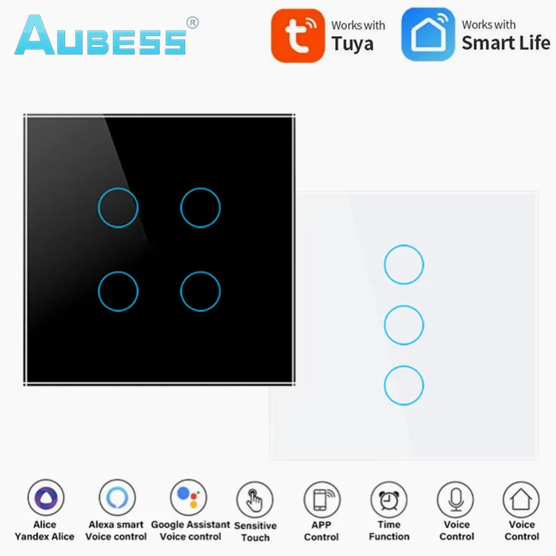 Tuya Smart Wall Switch Wifi 1 2 3 4 Gang Touch Sensor Light Switches Neutral Wire Yandex App Voice Control Alexa Google Home
Tuya Smart Wall Switch Wifi 1 2 3 4 Gang Touch Sensor Light Switches Neutral Wire Yandex App Voice Control Alexa Google Home