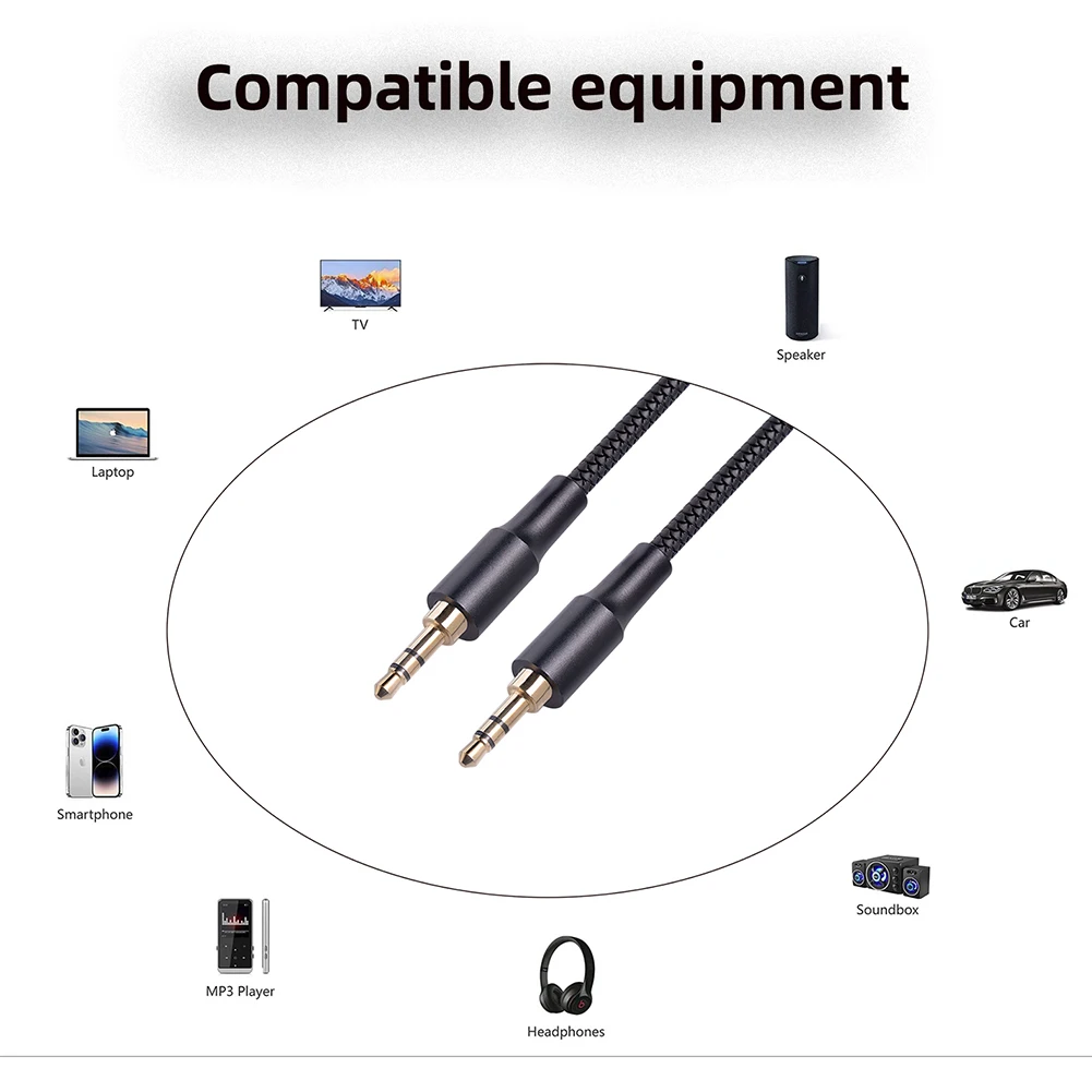 Mini-Stereo Audio Cable Audio Player Aux Cable For Car Headphone Male To Male Metal Nylon PC Smartphone Brand New
Mini-Stereo Audio Cable Audio Player Aux Cable For Car Headphone Male To Male Metal Nylon PC Smartphone Brand New