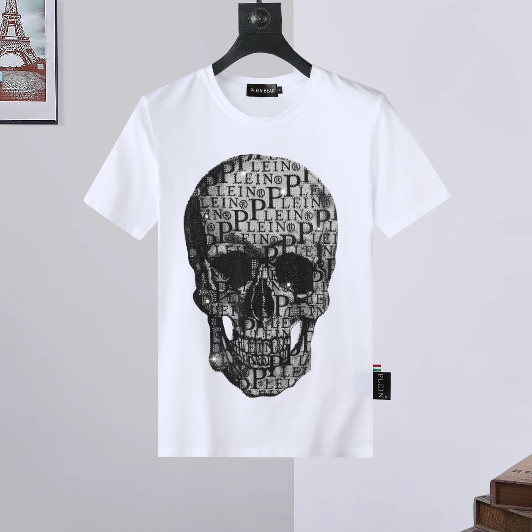 T-SHIRT IN BLACK ROUND NECK SS SKULL AND PLEIN 100% Cotton T-shirts Men Print Tops Comfortable Tees Quality Tshirt 8577
T-SHIRT IN BLACK ROUND NECK SS SKULL AND PLEIN 100% Cotton T-shirts Men Print Tops Comfortable Tees Quality Tshirt 8577