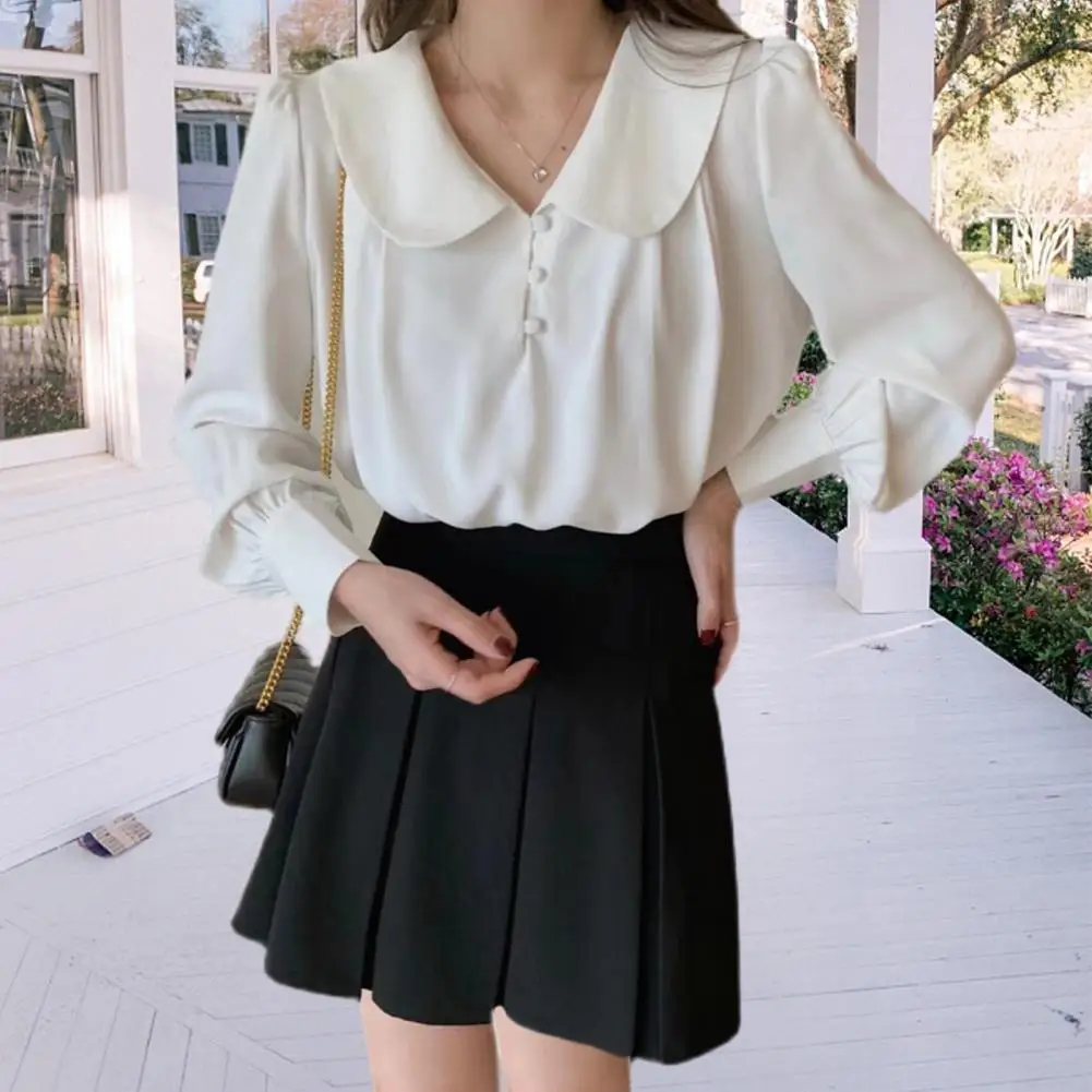 Soft Stretchy Women Blouse French-inspired Doll Collar Tops for Women Chic Pullovers for Spring Autumn Commutes Non-see-through
Soft Stretchy Women Blouse French-inspired Doll Collar Tops for Women Chic Pullovers for Spring Autumn Commutes Non-see-through