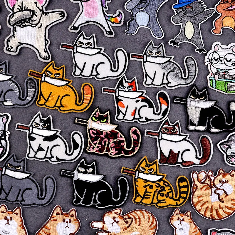 Knife Cat Patches On Clothes Embroidered Patches For Clothing Cartoon Patch DIY Badges Iron On Patch Sewing On Jacket T-shirts
Knife Cat Patches On Clothes Embroidered Patches For Clothing Cartoon Patch DIY Badges Iron On Patch Sewing On Jacket T-shirts