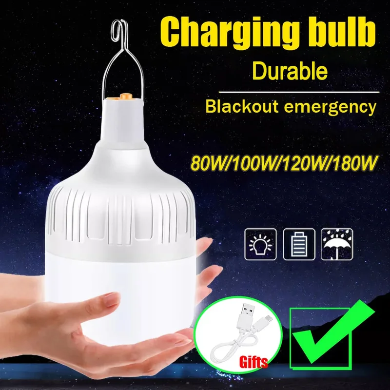 Portable Light Bulb Outdoor High Power USB Rechargeable Lantern Super Bright Waterproof LED Flashlight Garden Fishing Camping
Portable Light Bulb Outdoor High Power USB Rechargeable Lantern Super Bright Waterproof LED Flashlight Garden Fishing Camping