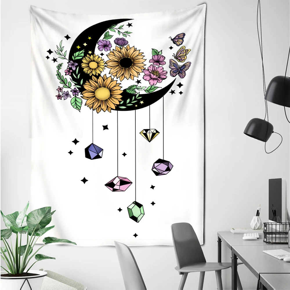 Tarot Moon Tapestry Home Decor Hanging Daisy Boho Witchcraft Psychedelic Art Dorm Home Decor 
Tarot Moon Tapestry Home Decor Hanging Daisy Boho Witchcraft Psychedelic Art Dorm Home Decor
