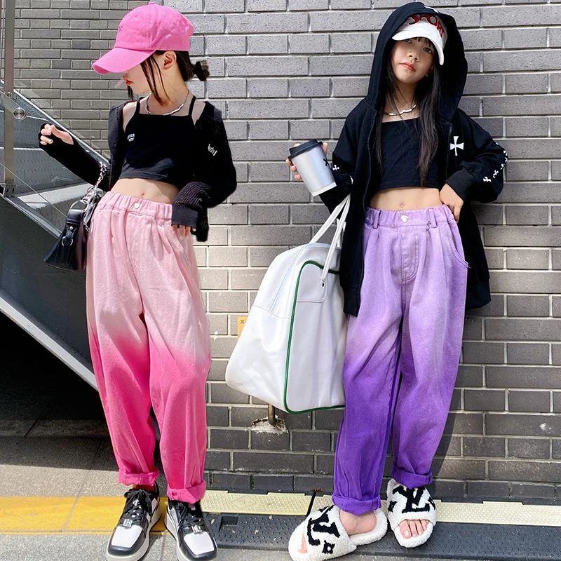 Girls Jeans Gradient Fashion Loose Casual Pants for Kids 2023 Spring Elastic Waist Teenage School Children Trousers 13 14 Years
Girls Jeans Gradient Fashion Loose Casual Pants for Kids 2023 Spring Elastic Waist Teenage School Children Trousers 13 14 Years