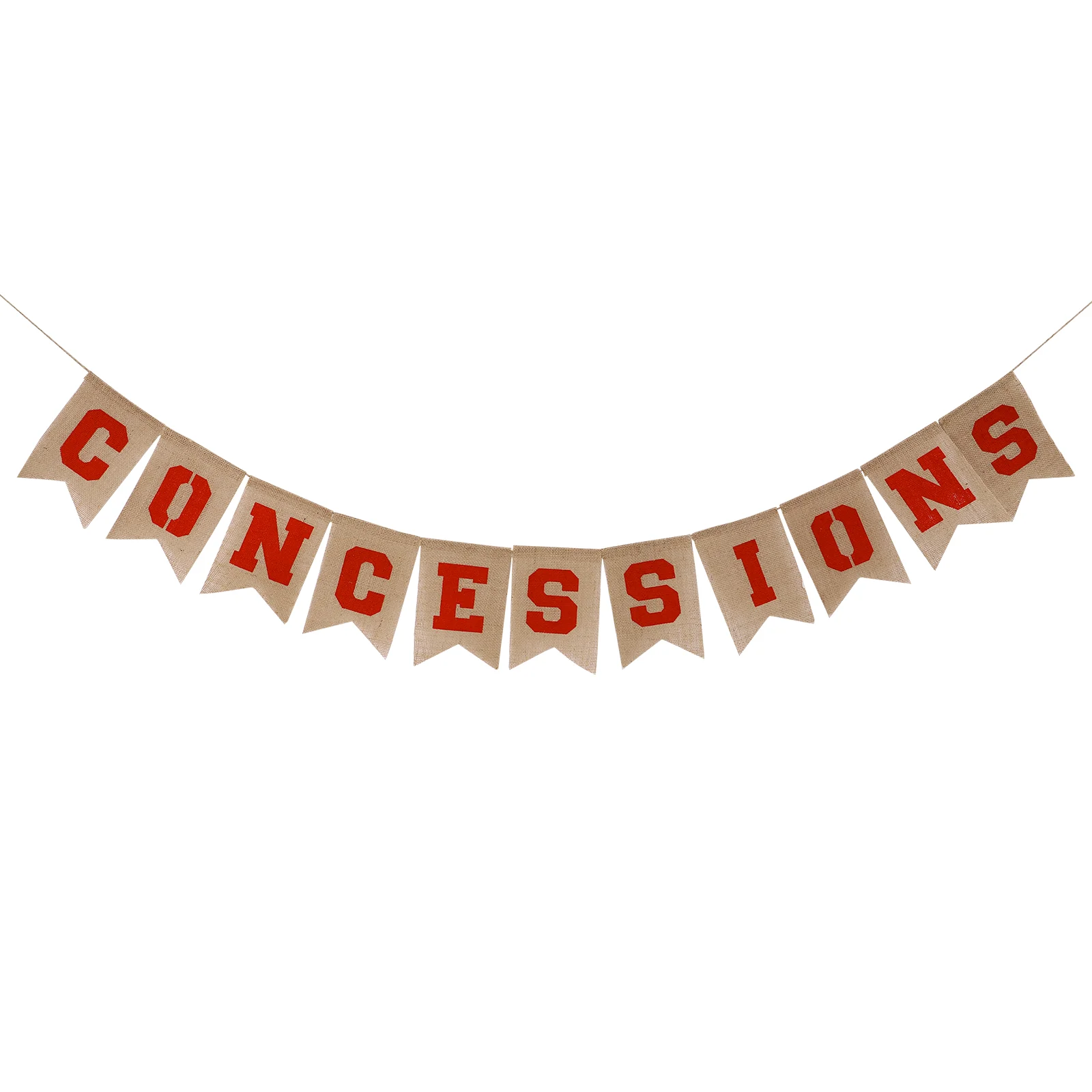 

Banner Concessions Party Bunting Garland Sports Burlap Decor Hanging Birthday Decorations Baseball Football Sign Buralp Supplies