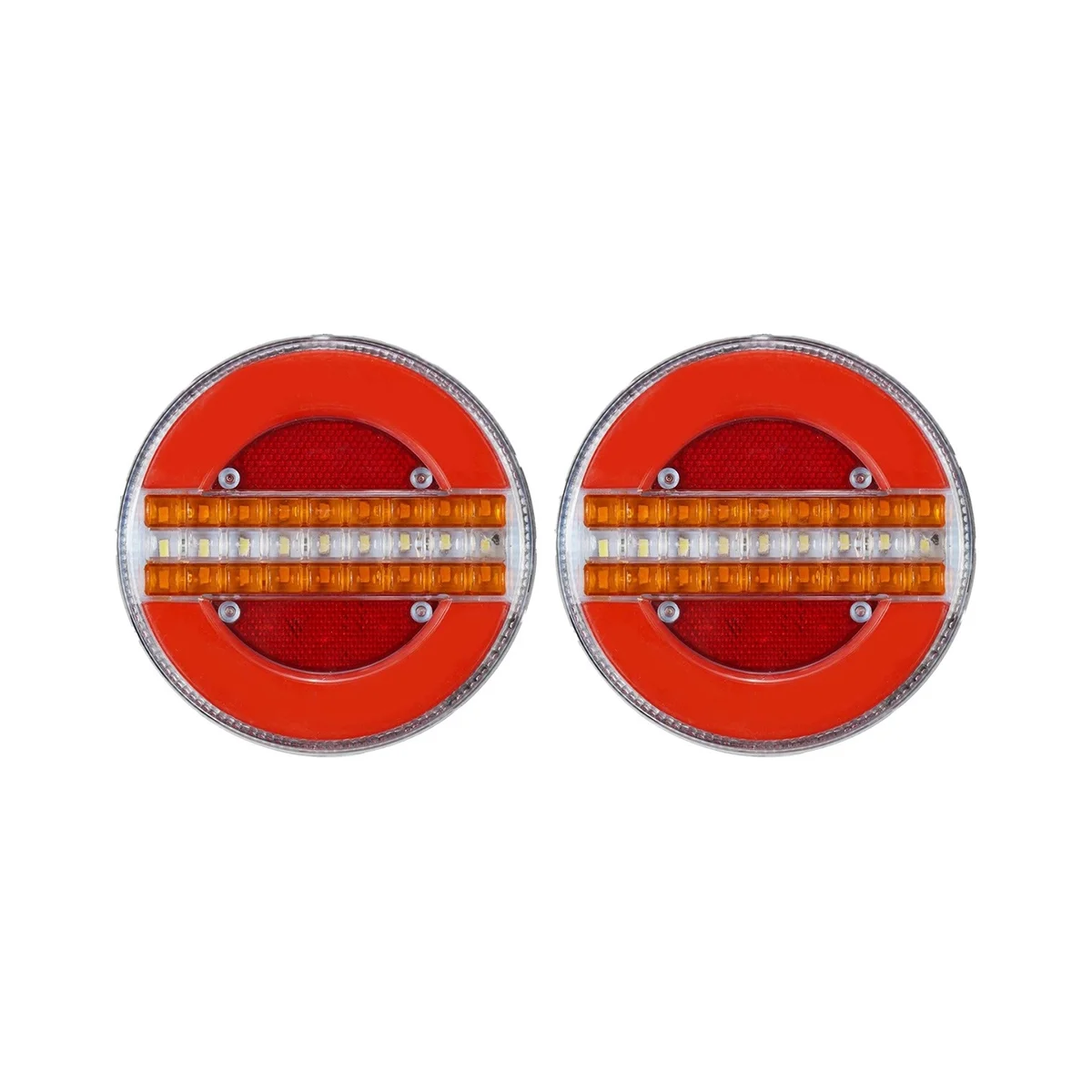2Pcs 4 Inch Trailer Dynamic Tail Light 24V LED Truck Brake Light LED Round Water Hamburger for Boats, Buses, Caravans
2Pcs 4 Inch Trailer Dynamic Tail Light 24V LED Truck Brake Light LED Round Water Hamburger for Boats, Buses, Caravans
