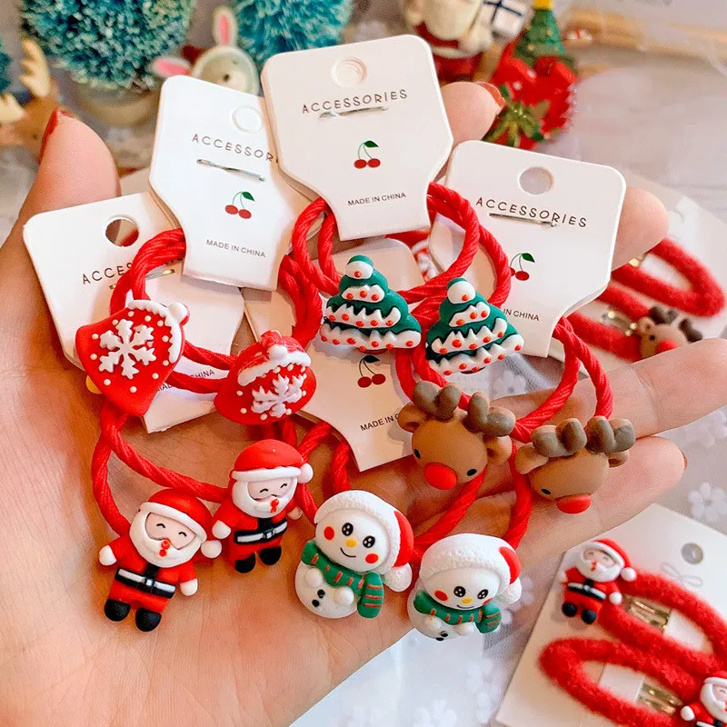 2pcs Christmas Hair Rope Clips Children's Snowman Santa Claus Elk Rubber Bands Hairpin Scrunchies for Girls Decorations 2022 NEW
2pcs Christmas Hair Rope Clips Children's Snowman Santa Claus Elk Rubber Bands Hairpin Scrunchies for Girls Decorations 2022 NEW