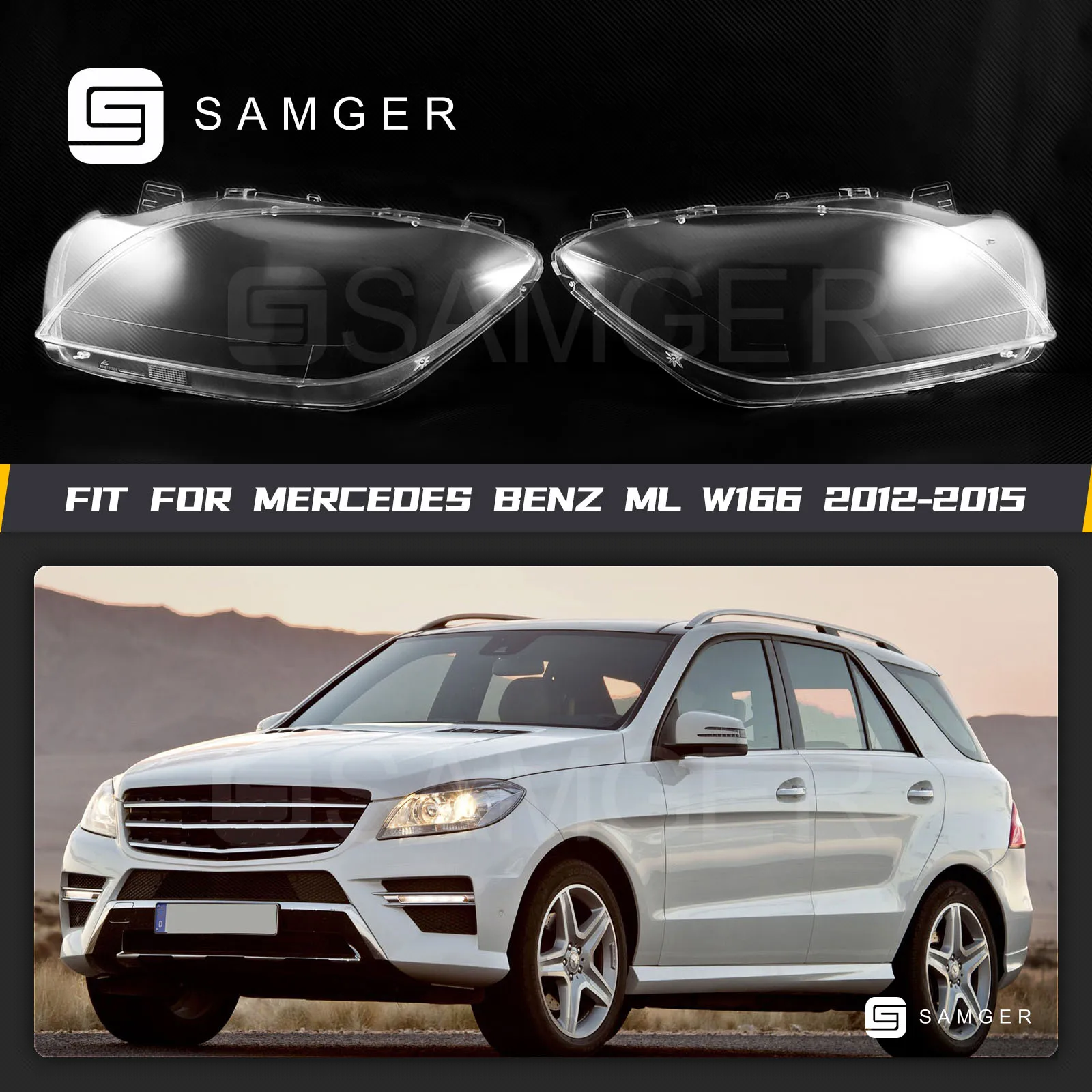 1Pair Car Headlight Cover For Mercedes Benz ML W166 M-Class ML300 ML350 ML400 ML500 2012-2015 Glass Lampshades Left+Right
1Pair Car Headlight Cover For Mercedes Benz ML W166 M-Class ML300 ML350 ML400 ML500 2012-2015 Glass Lampshades Left+Right