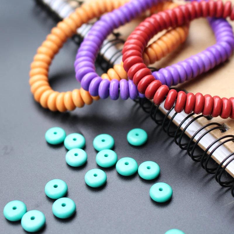 50Pcs 8mm*3.5mm Artificial Stone Abacus beads Red Purple Orange Ocean blue color Loose Beads for jewelry Bracelet Craft &DIY
50Pcs 8mm*3.5mm Artificial Stone Abacus beads Red Purple Orange Ocean blue color Loose Beads for jewelry Bracelet Craft &DIY