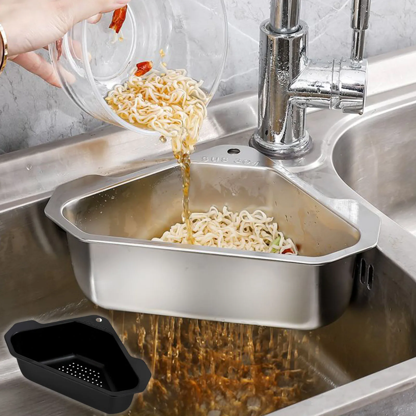 Сливная корзина для раковины, сливная Корзина Для Кухонных Отходов, треугольная сливная полка для раковины из нержавеющей стали, угловая сл...
Сливная корзина для раковины, сливная Корзина Для Кухонных Отходов, треугольная сливная полка для раковины из нержавеющей стали, угловая сл...