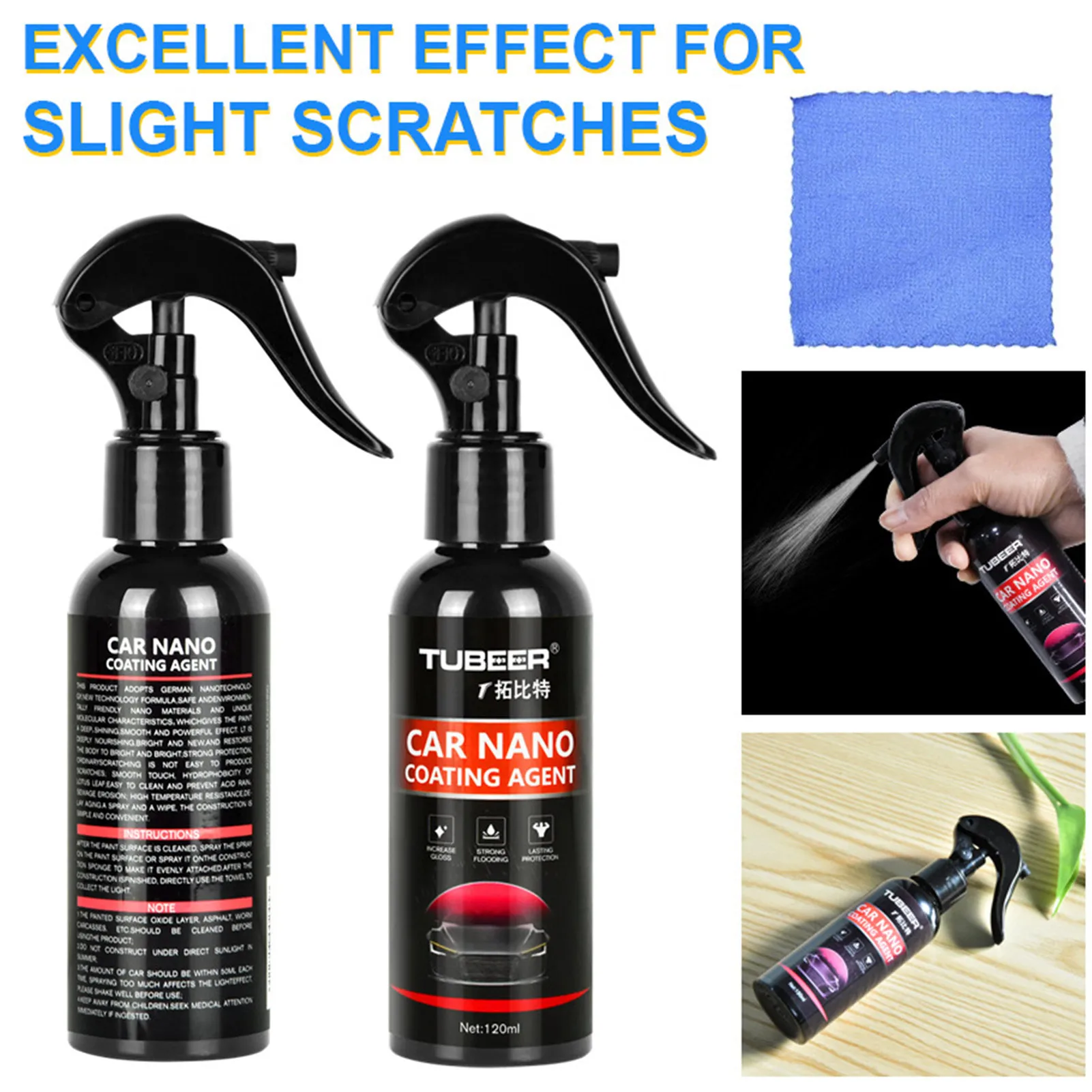 Nano Coating Agent 120ml Hand Spray Car Wax Polish Anti Scratch Easy To Use Polymer Paint Sealant Detail Protection
Nano Coating Agent 120ml Hand Spray Car Wax Polish Anti Scratch Easy To Use Polymer Paint Sealant Detail Protection
