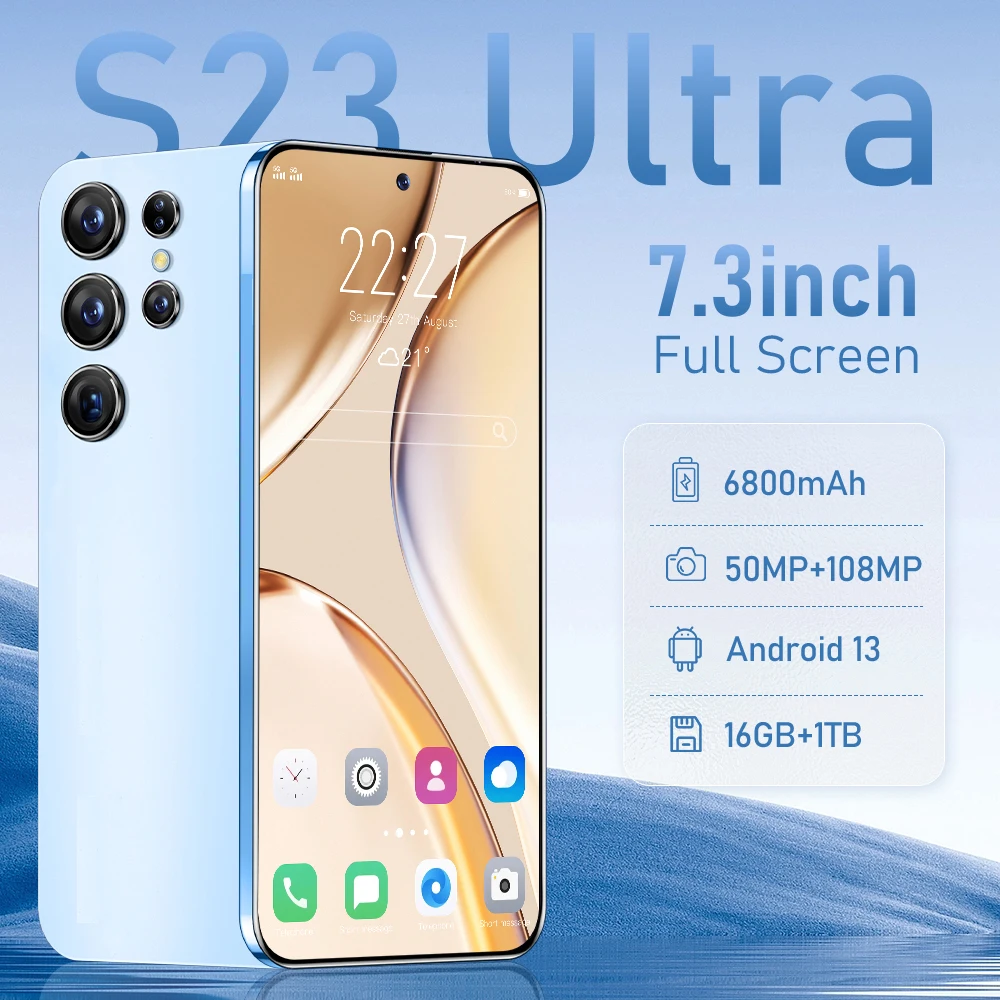 Новое поступление, смартфон S23 Ultra, экран 7,3 дюйма, идентификация по лицу, 6800 мАч, мобильный телефон, телефон
Новое поступление, смартфон S23 Ultra, экран 7,3 дюйма, идентификация по лицу, 6800 мАч, мобильный телефон, телефон