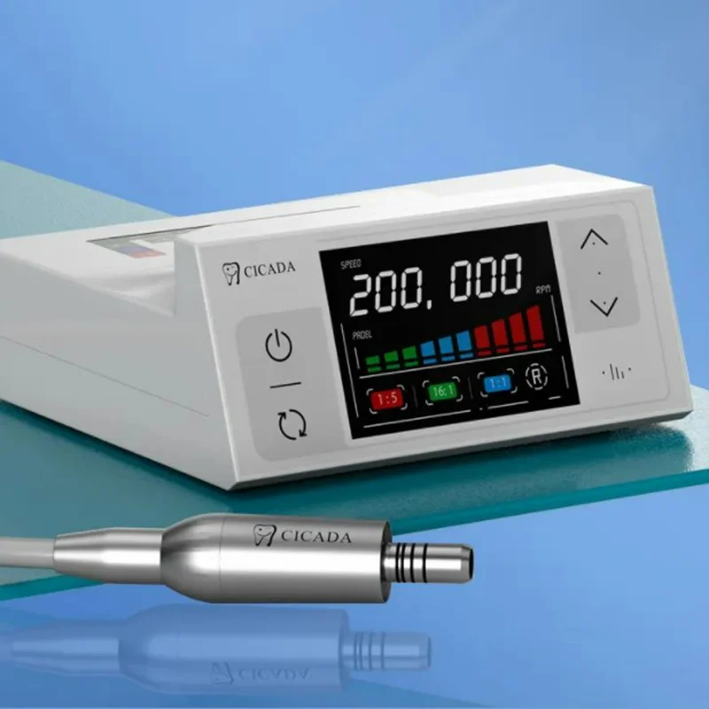 CICADA Electric Micro Motor NL400-1 Can install 1:5 incresing handpiece 1:1handpiece and 16:1reduction contra angle
CICADA Electric Micro Motor NL400-1 Can install 1:5 incresing handpiece 1:1handpiece and 16:1reduction contra angle