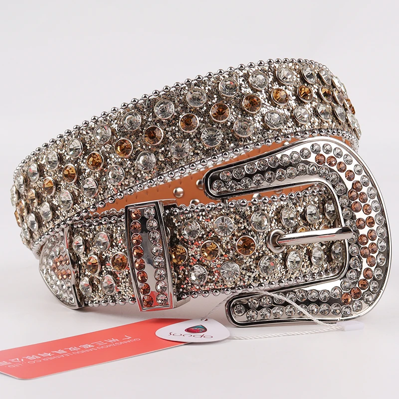 Hot Genuine Leather Rhinestone Belt Western Designer Cowboy Bling Belt High Quality Y2k Punk Diamond Studded Belts For Woman Man
Hot Genuine Leather Rhinestone Belt Western Designer Cowboy Bling Belt High Quality Y2k Punk Diamond Studded Belts For Woman Man