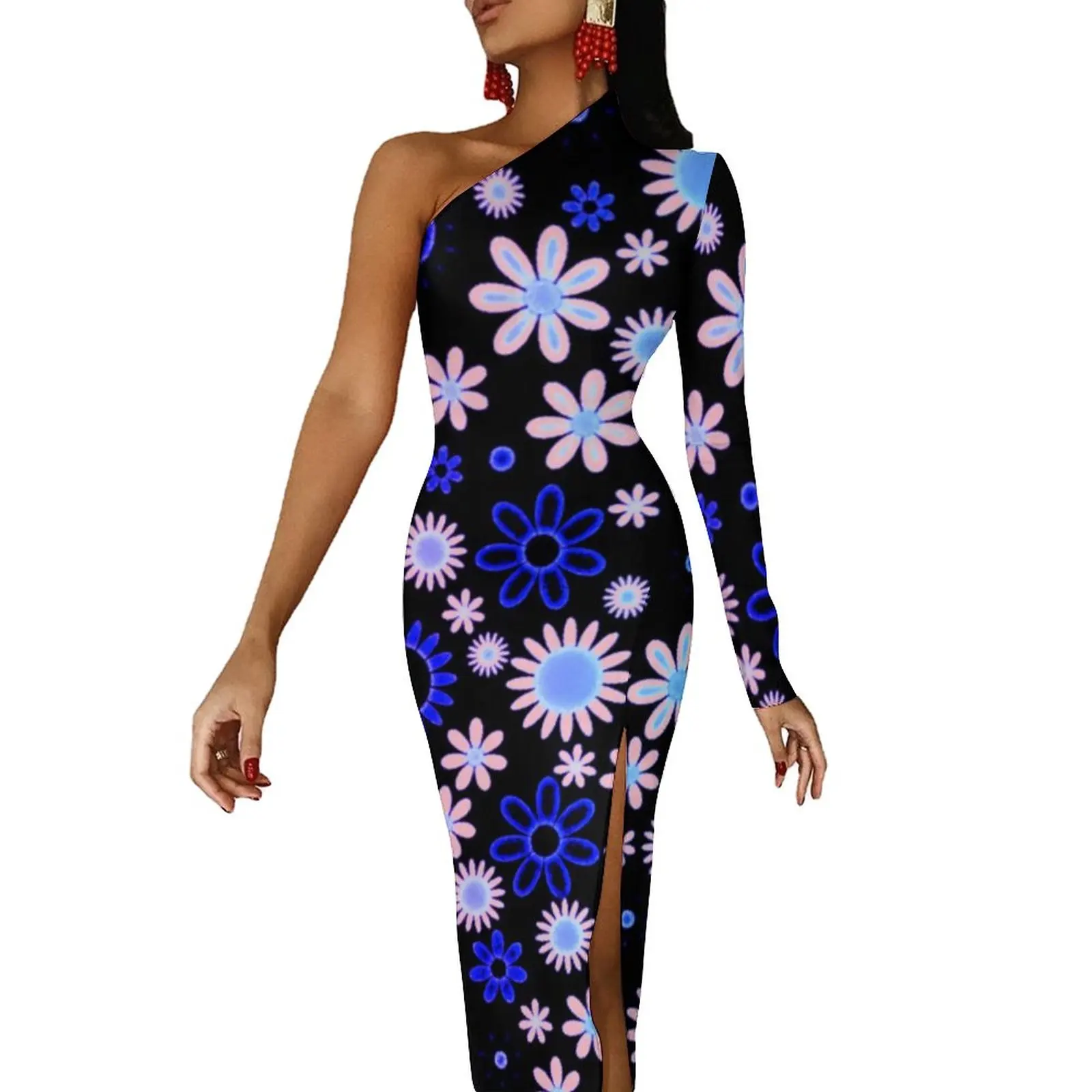 Colorful Retro 70S Long Dress Womens Cute Flower Print Party Maxi Dress Autumn Pretty Bodycon Dresses High Slit Pattern Vestido
Colorful Retro 70S Long Dress Womens Cute Flower Print Party Maxi Dress Autumn Pretty Bodycon Dresses High Slit Pattern Vestido