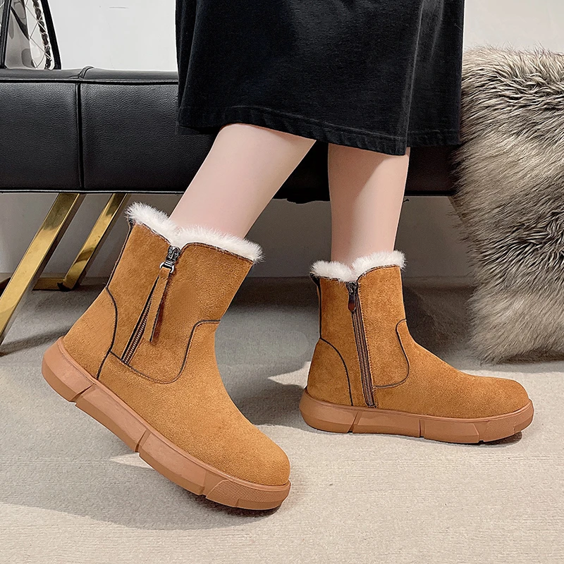 2023 Women's Shoes Flat Snow Women's Boots Winter Ankle Boots Women Round Toe Zip Fleece To Keep Warm Short Barrel Shoes Ladies
2023 Women's Shoes Flat Snow Women's Boots Winter Ankle Boots Women Round Toe Zip Fleece To Keep Warm Short Barrel Shoes Ladies