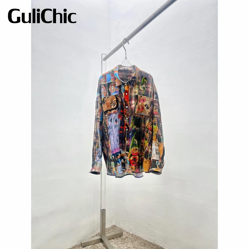 3.7 GuliChic Fashion Print Plaid Single Breasted Long Sleeve Pocket Cotton Loose Midi Shirt Women
3.7 GuliChic Fashion Print Plaid Single Breasted Long Sleeve Pocket Cotton Loose Midi Shirt Women