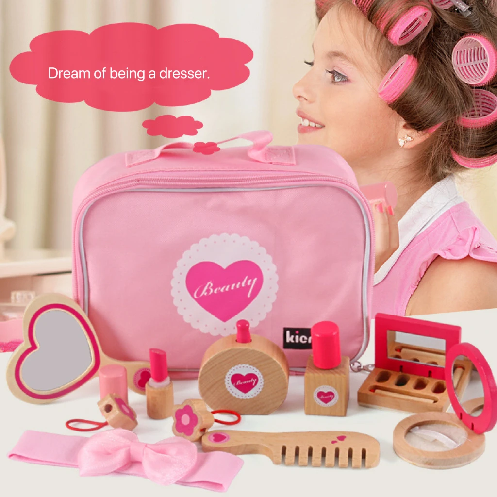 Wooden Makeup Toy Kid Pretend Play Cosmetics Set Girl Dresser Lipstick Perfume Hair Brush Toy Emulated Lipsticks Mirror Toy Set
Wooden Makeup Toy Kid Pretend Play Cosmetics Set Girl Dresser Lipstick Perfume Hair Brush Toy Emulated Lipsticks Mirror Toy Set