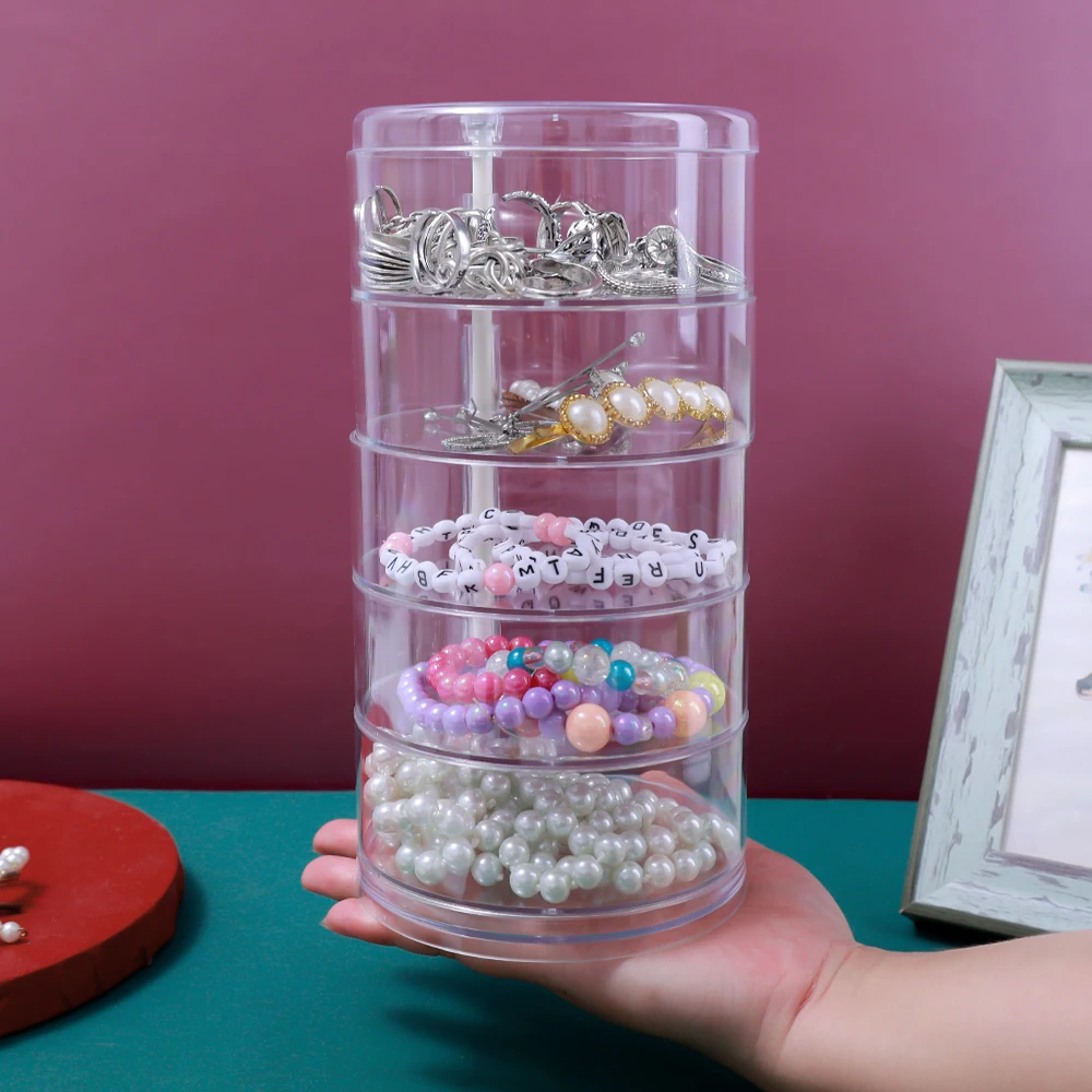 3/4/5 Layers Jewelry Box Multi-layer Hairpin Head Rope Necklace Storage Case Transparent Box Rotation Jewelry Storage Box
3/4/5 Layers Jewelry Box Multi-layer Hairpin Head Rope Necklace Storage Case Transparent Box Rotation Jewelry Storage Box