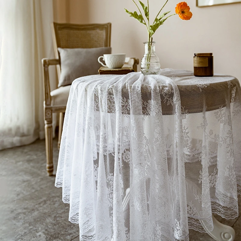 Lace Table Cloth Retro Mesh Tablecloth White Rectangle Table Cover Wedding Party Decor Picnic Cloth Background Cloth 
Lace Table Cloth Retro Mesh Tablecloth White Rectangle Table Cover Wedding Party Decor Picnic Cloth Background Cloth