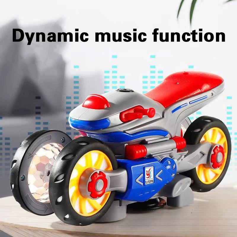 

Double Sided 360° Rolling Rotating Rotation LED High Speed Off Road Toys Chase Motorcycle Control Car Kids Toys for Ages 3 Up