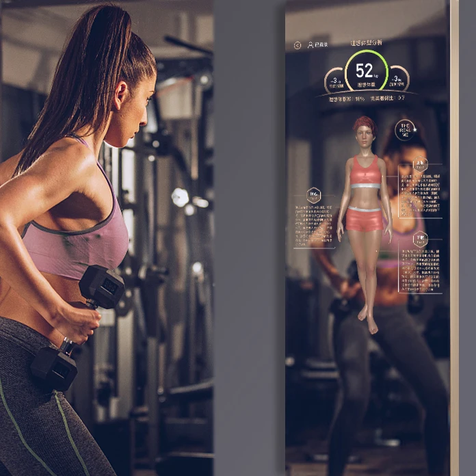 Personal workout mirror sport fitness smart fitness mirror home gym wall mirror 
Personal workout mirror sport fitness smart fitness mirror home gym wall mirror
