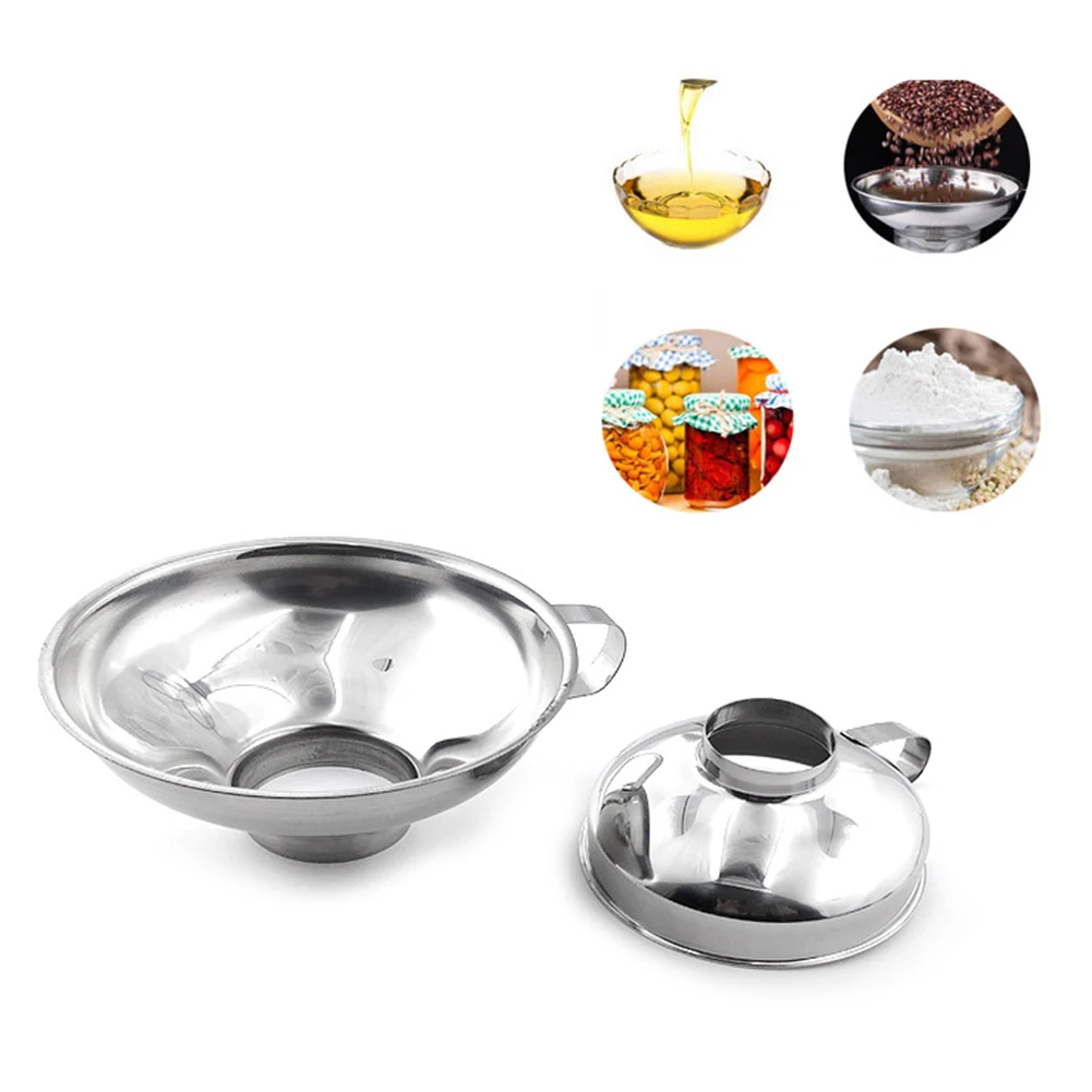 2Pcs Stainless Steel Wide Mouth Canning Funnel Cup Hopper Multifunctional For Funnel Household Oil Wine Leak Kitchen Tools
2Pcs Stainless Steel Wide Mouth Canning Funnel Cup Hopper Multifunctional For Funnel Household Oil Wine Leak Kitchen Tools