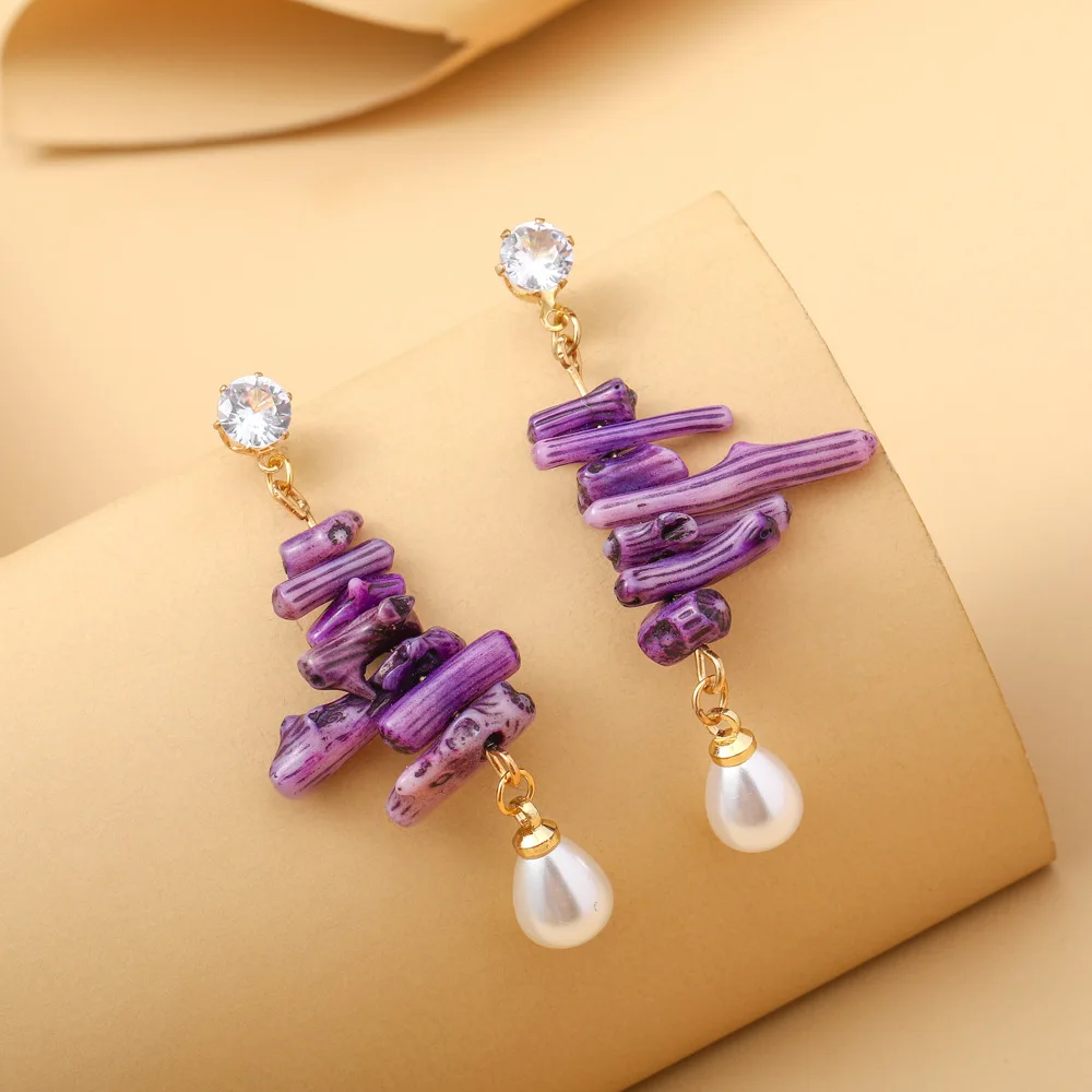 Hot Original Design Colorful S925 Silver Needle Irregular Coral Pearl Water Diamond Earrings Elegant Style Women's Jewelry Gift
Hot Original Design Colorful S925 Silver Needle Irregular Coral Pearl Water Diamond Earrings Elegant Style Women's Jewelry Gift