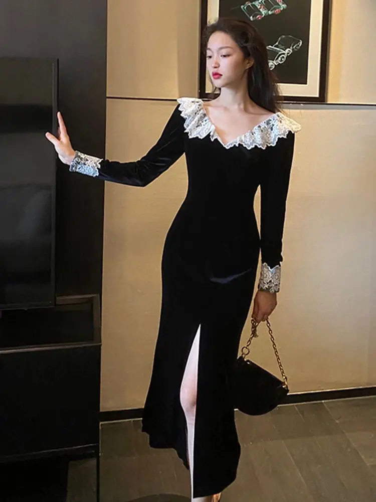 2022 Autumn New Women Fashion Elegant Long Sleeve Midi Vintage Velvet Dresses Evening Prom Female Party Lady Clothes Vestdios
2022 Autumn New Women Fashion Elegant Long Sleeve Midi Vintage Velvet Dresses Evening Prom Female Party Lady Clothes Vestdios