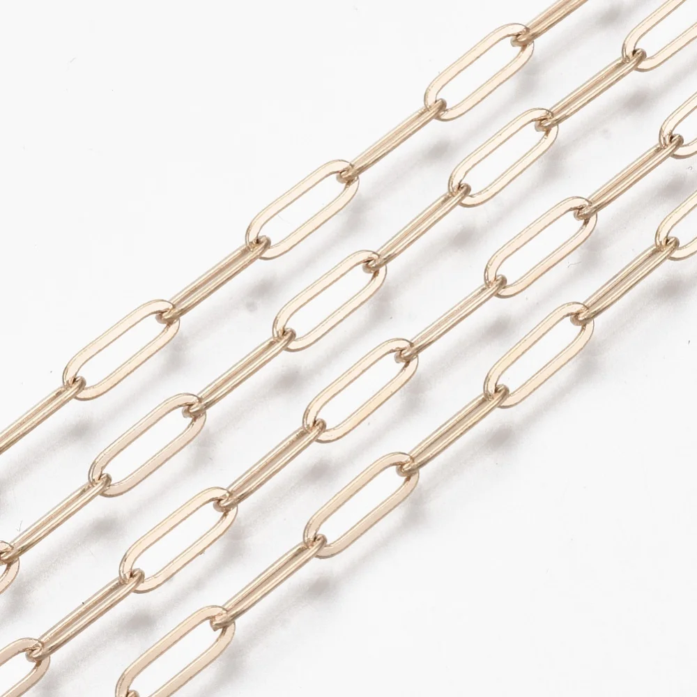 1m Brass Paperclip Chains Flat Oval Drawn Elongated Cable Chain Soldered Cadmium Free&Nickel Free&Lead Free Real 16K Gold Plated
1m Brass Paperclip Chains Flat Oval Drawn Elongated Cable Chain Soldered Cadmium Free&Nickel Free&Lead Free Real 16K Gold Plated