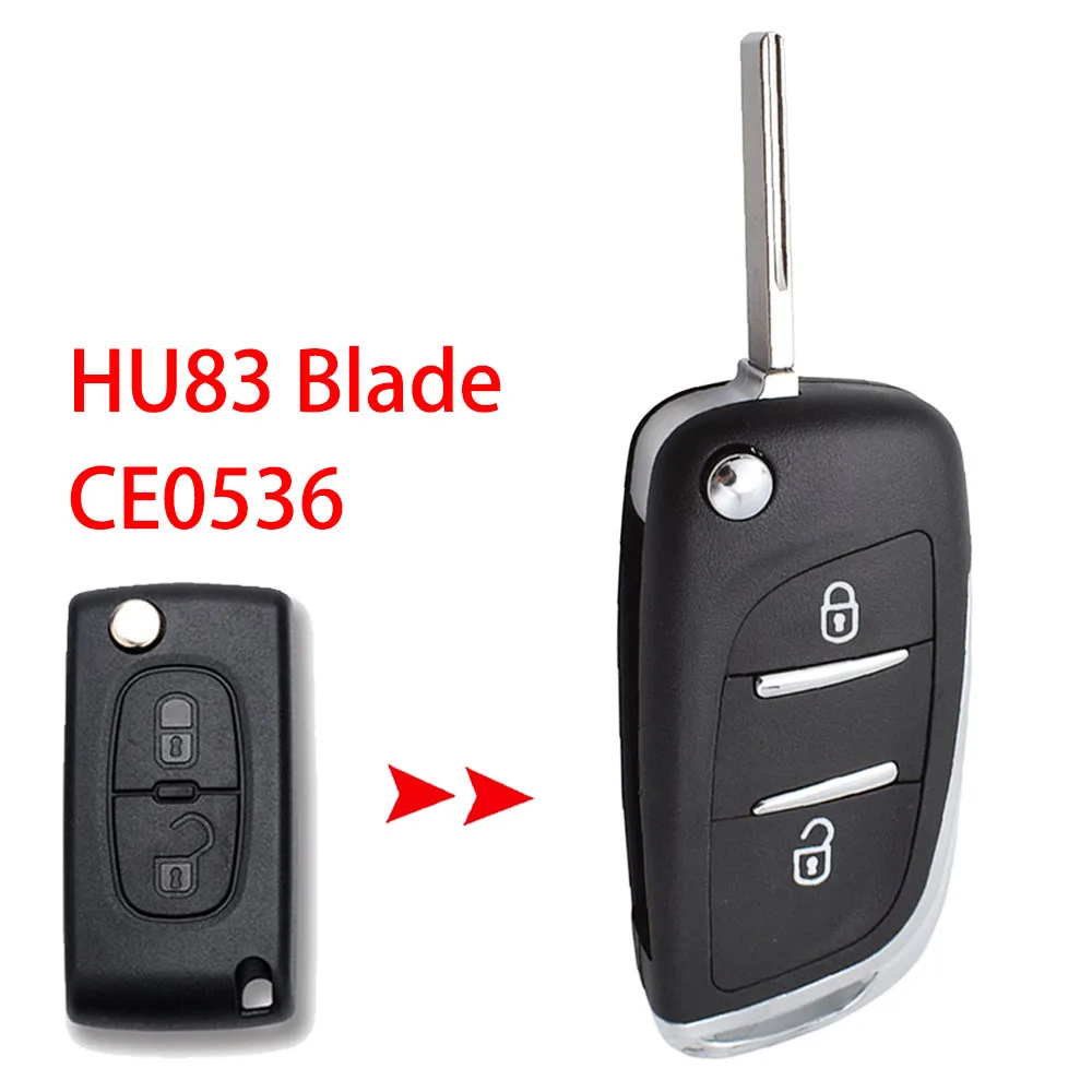 Modified Filp Folding Remote Car Key Shell Case HU83 Blade CE0536 For Peugeot 207 307 407 408 308 3008 5008 Citroen C2 C3 C4 C8
Modified Filp Folding Remote Car Key Shell Case HU83 Blade CE0536 For Peugeot 207 307 407 408 308 3008 5008 Citroen C2 C3 C4 C8