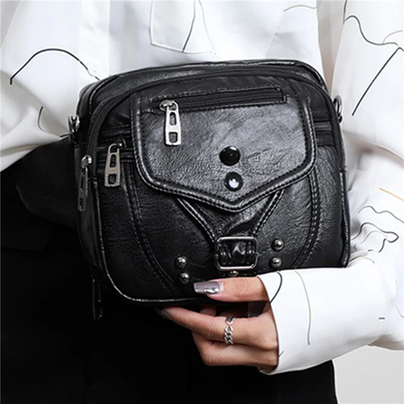 Women's Bag Fashion Women's Messenger Bag Fashion Soft Leather Shoulder Bag Washed Leather Small Square Bag
Women's Bag Fashion Women's Messenger Bag Fashion Soft Leather Shoulder Bag Washed Leather Small Square Bag