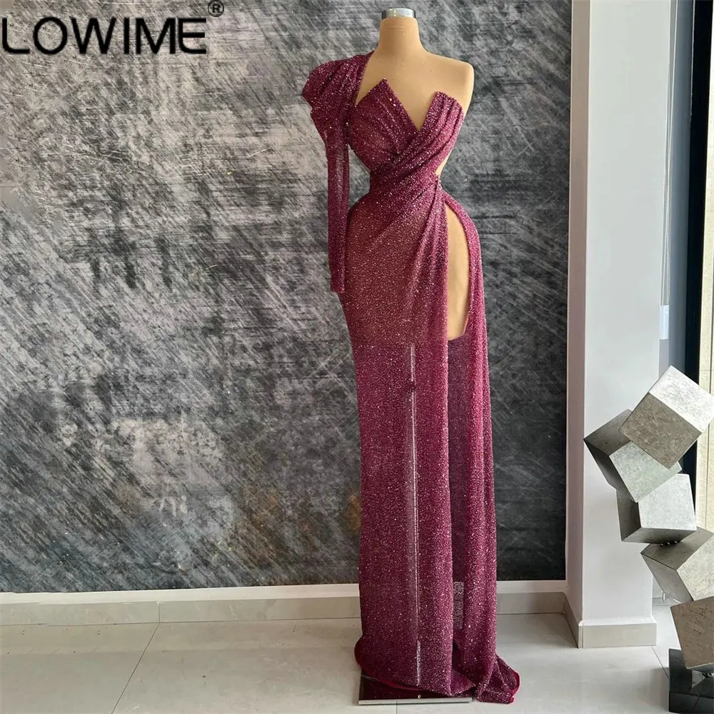 Блестящие фуксия вечерние платья русалки пикантные с высоким разрезом на одно плечо женское вечернее платье для свадьбы плиссированные платья для выпускного 
Блестящие фуксия вечерние платья русалки пикантные с высоким разрезом на одно плечо женское вечернее платье для свадьбы плиссированные платья для выпускного