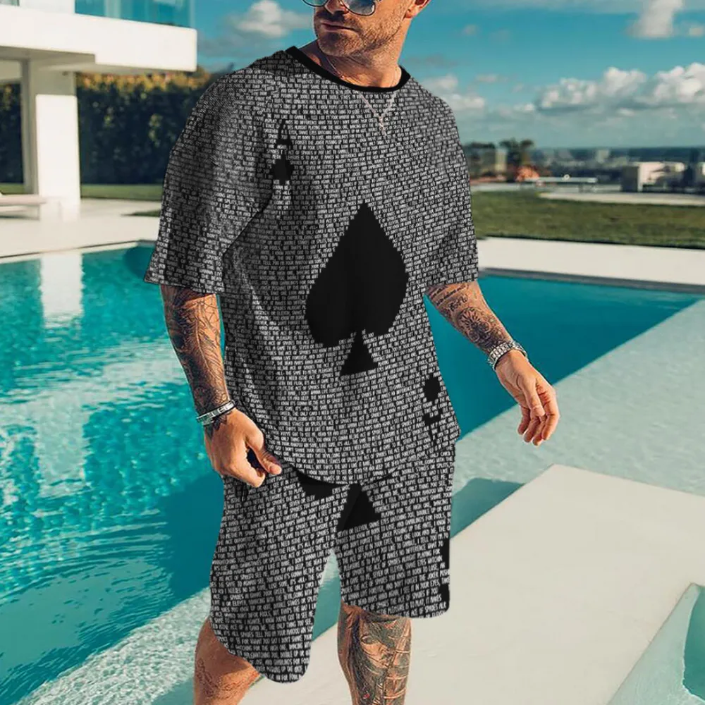 Mens Sets Summer New Tracksuit Fashion Clothing For Man T-shirt + Shorts Sleeve Sportswear 2 Piece Set Oversize Casual Male Suit
Mens Sets Summer New Tracksuit Fashion Clothing For Man T-shirt + Shorts Sleeve Sportswear 2 Piece Set Oversize Casual Male Suit