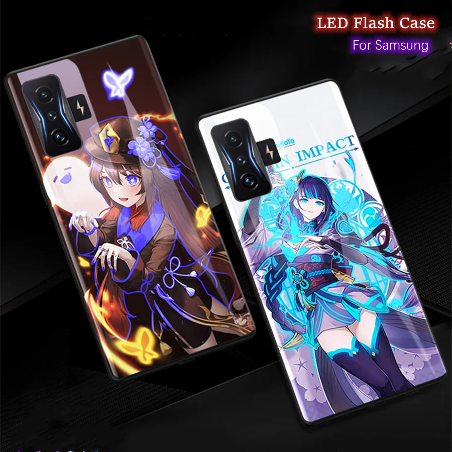 Anime Genshin Impact Flash Case For Samsung S21 S22 Ultra A52 A53 A13 S20 FE A51 A71 S20 Note 20 Ultra LED Light Funda Coques
Anime Genshin Impact Flash Case For Samsung S21 S22 Ultra A52 A53 A13 S20 FE A51 A71 S20 Note 20 Ultra LED Light Funda Coques