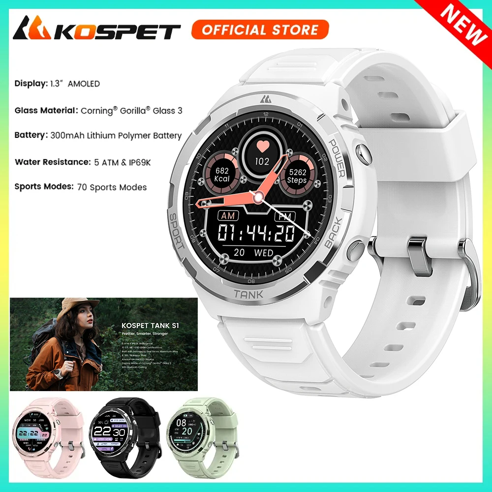 Original KOSPET TANK S1 Ultra Smart Watch Women AMOLED AOD Watches 5ATM Waterproof Bluetooth Call Electronic Smartwatch Female
Original KOSPET TANK S1 Ultra Smart Watch Women AMOLED AOD Watches 5ATM Waterproof Bluetooth Call Electronic Smartwatch Female