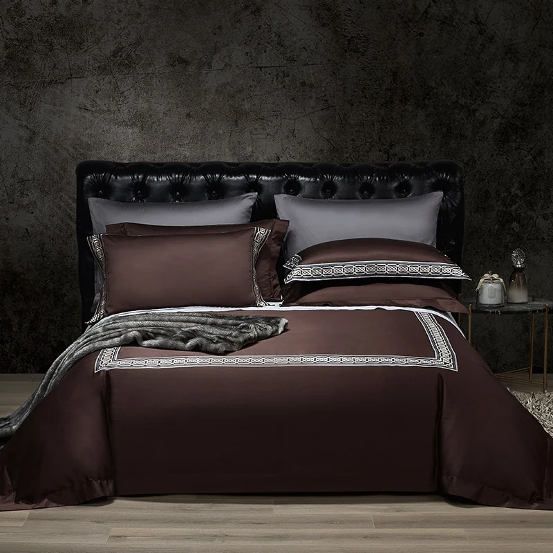 Chic Embroidery 1000TC 4Pcs Luxury Hotel Grey Coffee White Bedding sets Queen King size Comforter Cover Pillowcase Bed Sheets
Chic Embroidery 1000TC 4Pcs Luxury Hotel Grey Coffee White Bedding sets Queen King size Comforter Cover Pillowcase Bed Sheets