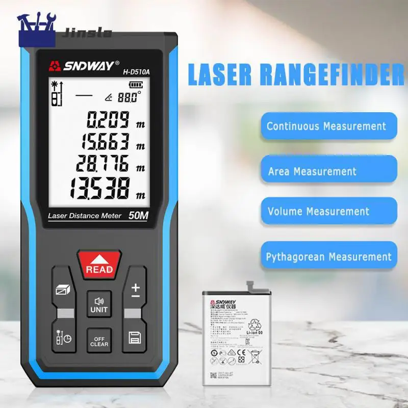 

Digital Precision Rechargeable Precise Measurements Tape Measure Easy-to-use Durable Rangefinder Compact Laser Rangefinder