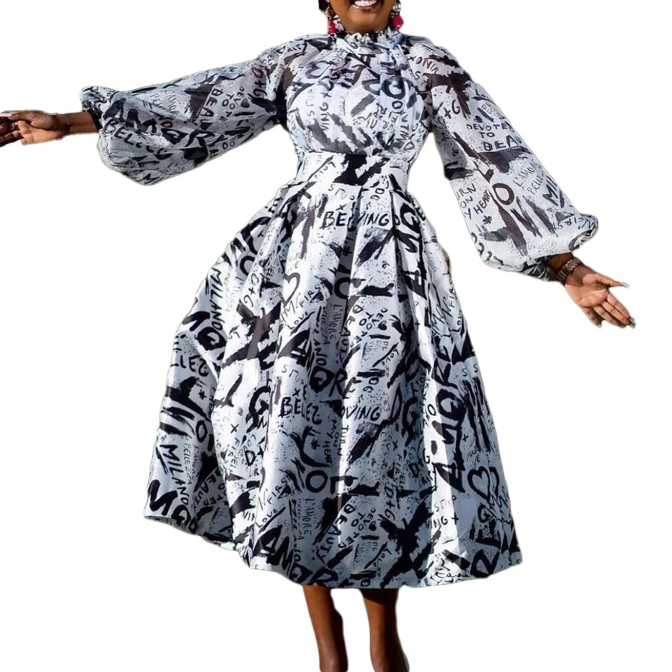 2022 Summer African Dresses for Women New Arrival African Women Long Sleeve Printing Polyester Dress African Clothes for Women
2022 Summer African Dresses for Women New Arrival African Women Long Sleeve Printing Polyester Dress African Clothes for Women