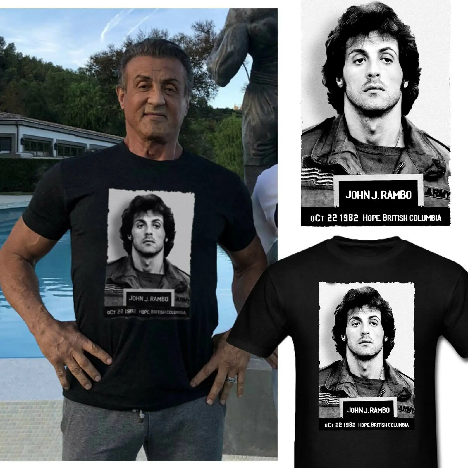 2019 Fashion Rambo Police Mugshot Funny Movie T Shirt Men Christmas Gift T Tshirt Tee
2019 Fashion Rambo Police Mugshot Funny Movie T Shirt Men Christmas Gift T Tshirt Tee