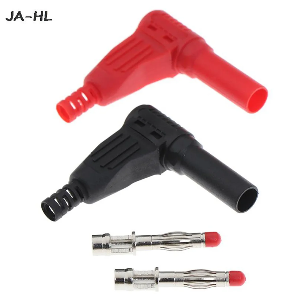 2Pcs 4mm Plug Connectors Male Right Angle Insulation Wire Solder Type DIY Banana Plug Connectors Red/black Multimeter Test
2Pcs 4mm Plug Connectors Male Right Angle Insulation Wire Solder Type DIY Banana Plug Connectors Red/black Multimeter Test