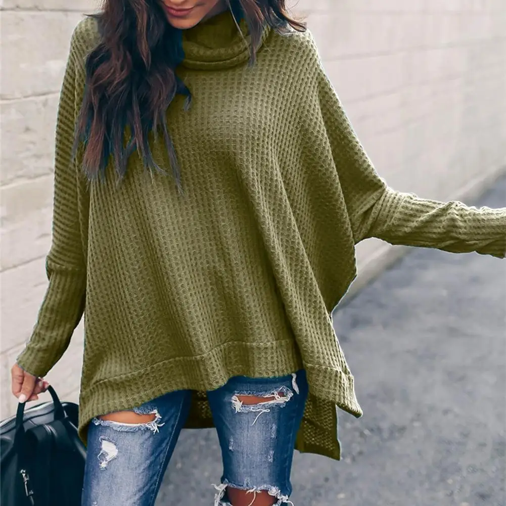 Leisure Autumn Pullover New Women Simplicity Solid Irregular Knitted Long Sleeve Sweater Ladies High Collar Tops Home Daily Wear
Leisure Autumn Pullover New Women Simplicity Solid Irregular Knitted Long Sleeve Sweater Ladies High Collar Tops Home Daily Wear