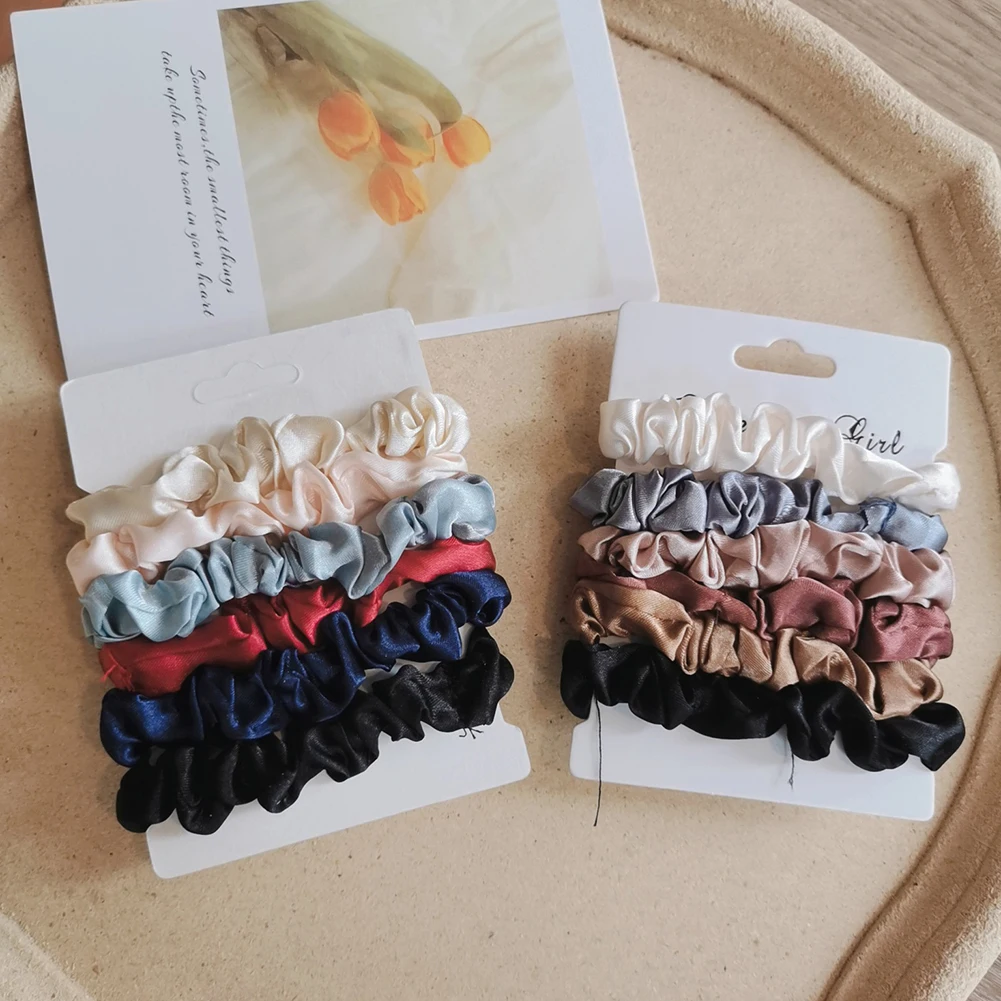 6pcs Pure Silk Skinnies Small Scrunchie Set Hair Bow Ties Ropes Bands Skinny Scrunchy Elastics Ponytail Holders for Women Girls 
6pcs Pure Silk Skinnies Small Scrunchie Set Hair Bow Ties Ropes Bands Skinny Scrunchy Elastics Ponytail Holders for Women Girls