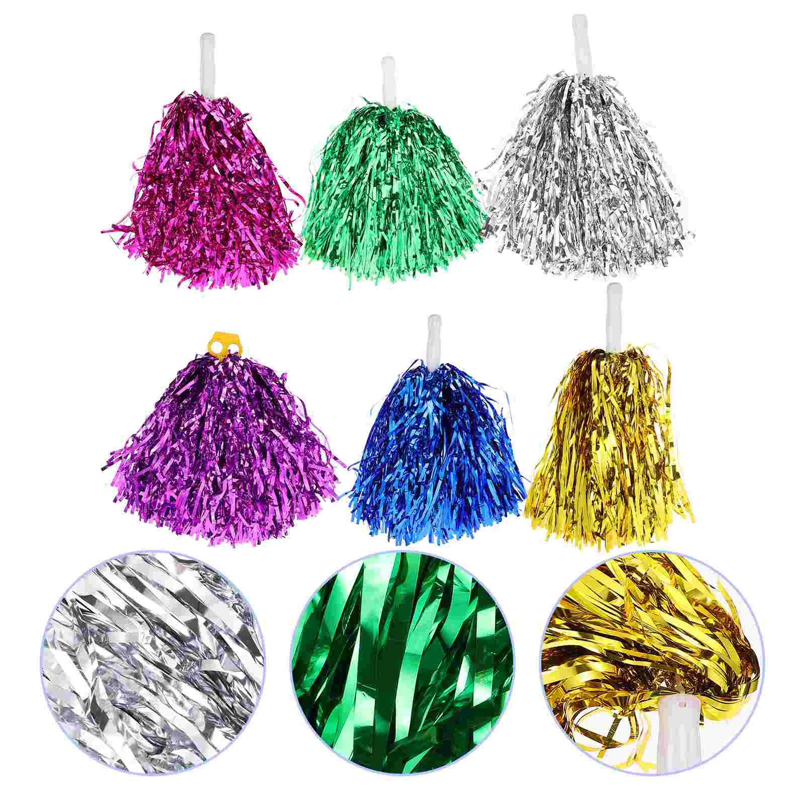 Poms Pom Cheer Cheerleading Handle Metallic Cheering Hand Pompoms Sports Leader Youth Handheld Flowers Dance Squad Cheerleader
Poms Pom Cheer Cheerleading Handle Metallic Cheering Hand Pompoms Sports Leader Youth Handheld Flowers Dance Squad Cheerleader